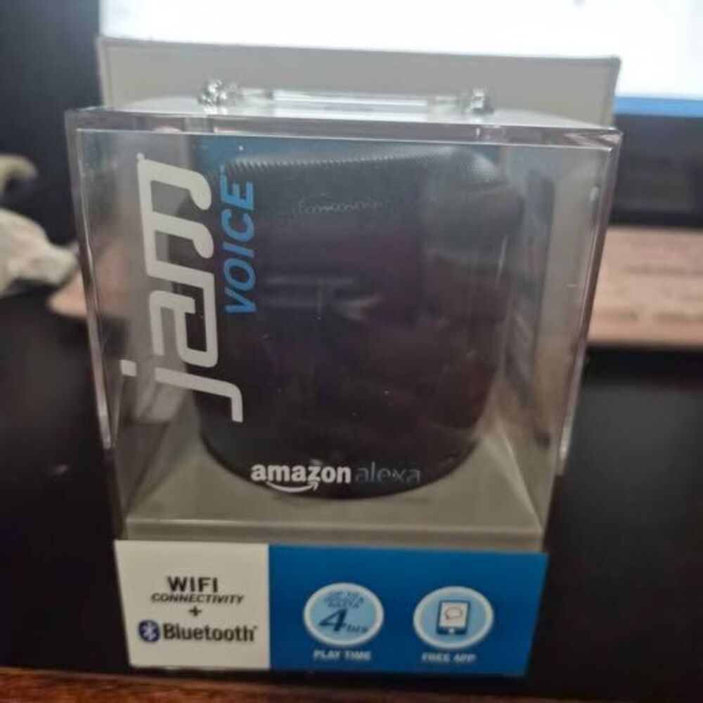 AMAZON JAM VOICE PORTABLE WI-FI BLUETOOTH ALEXA SPEAKER HX-P590BK NEW OPEN BOX